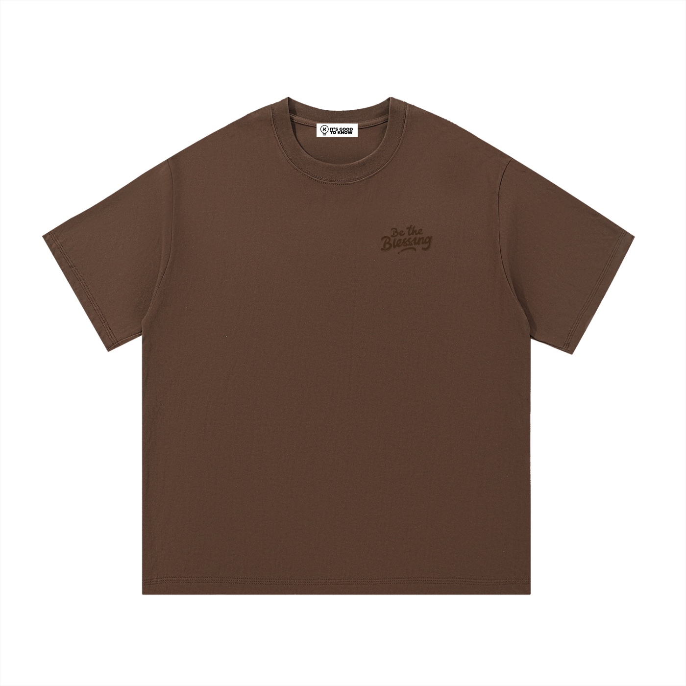 Blessings Cotton T-Shirt Brown
